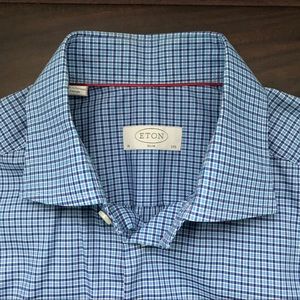 Eton Blue check Slim Fit Shirt